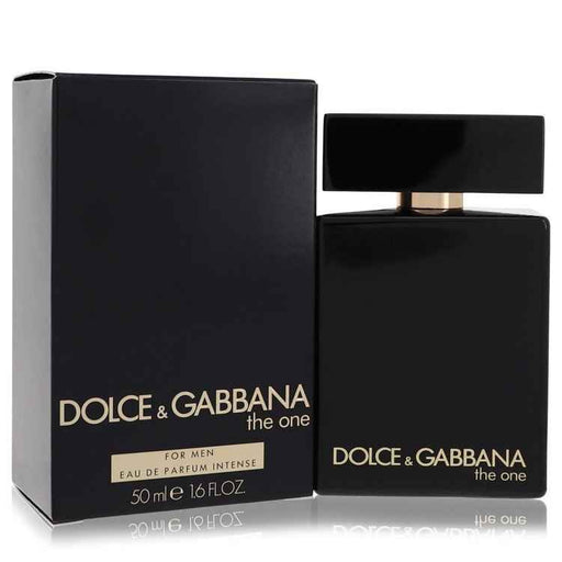 Dolce & Gabbana The One Intense Eau De Parfum spray for men, 1.6 oz bottle with sleek packaging.