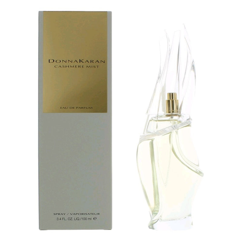 Donna Karan Cashmere Mist Eau De Parfum Spray for women, 3.4 oz, with luxurious fragrance and elegant packaging.