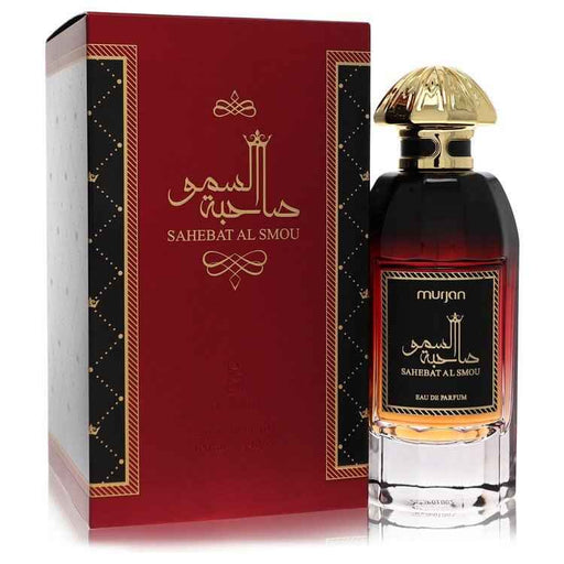 Dumont Paris Murjan Sahebat Al Smou Eau De Parfum Spray 3.4 oz for men and unisex, elegant glass bottle with silver accents.