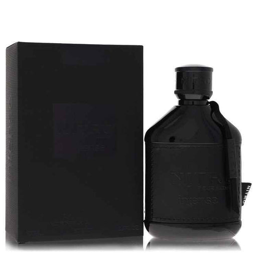 Dumont Paris Nitro Intense Eau De Parfum Spray for Men, 3.4 oz bottle, elegant design with a sleek dark-colored fragrance cap.