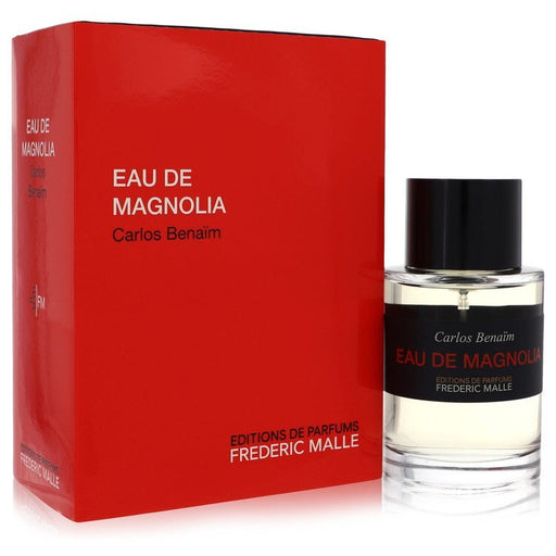 Frederic Malle Eau De Magnolia perfume bottle with spray nozzle, 3.4 oz, for women, elegant glass packaging