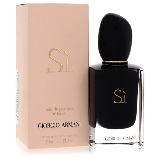 Giorgio Armani Sì Intense Eau de Parfum spray for women, 1.7 oz bottle with elegant packaging.