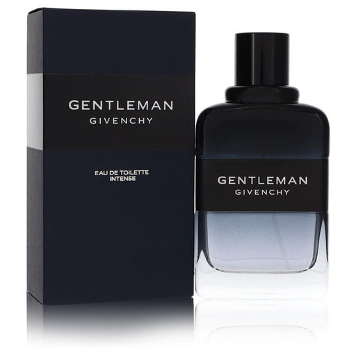 Gentleman Intense by Givenchy Eau de Toilette spray for men, 3.3 oz, featuring sleek bottle with elegant design