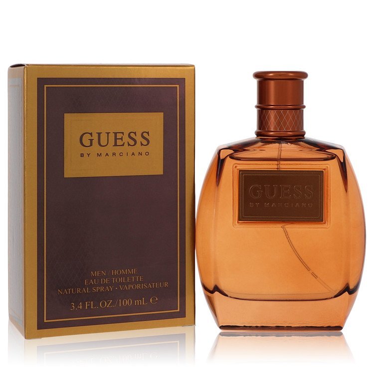 Marciano by Guess Eau De Toilette Spray 3.4 oz bottle for men with sleek design and modern branding.