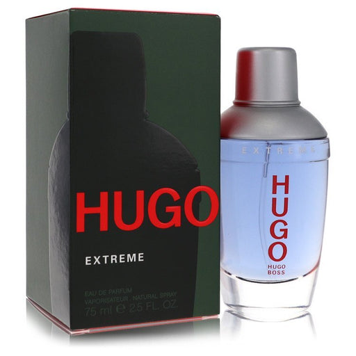 Hugo Extreme by Hugo Boss men's Eau De Parfum spray, 2.5 oz bottle, with sleek design and modern branding.