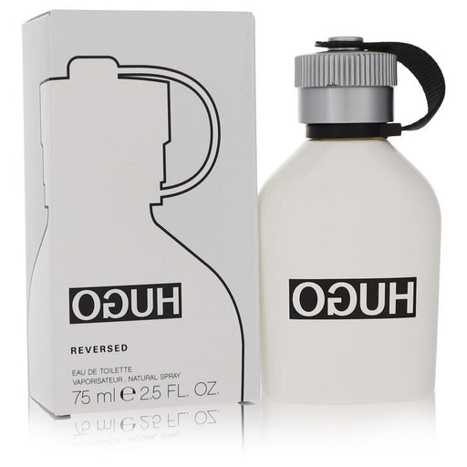 Hugo Reversed by Hugo Boss men's Eau de Toilette 2.5 oz bottle with sleek packaging and Hugo Boss branding.