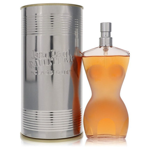 Jean Paul Gaultier Eau De Toilette Spray for Women, 3.4 oz bottle, with distinctive packaging and floral fragrance design.
