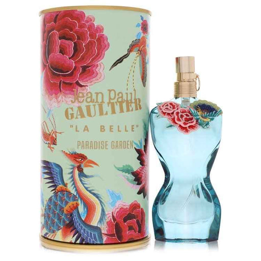 Jean Paul Gaultier La Belle Paradise Garden Eau De Parfum spray for women, 1.7 oz bottle with floral and fruity design