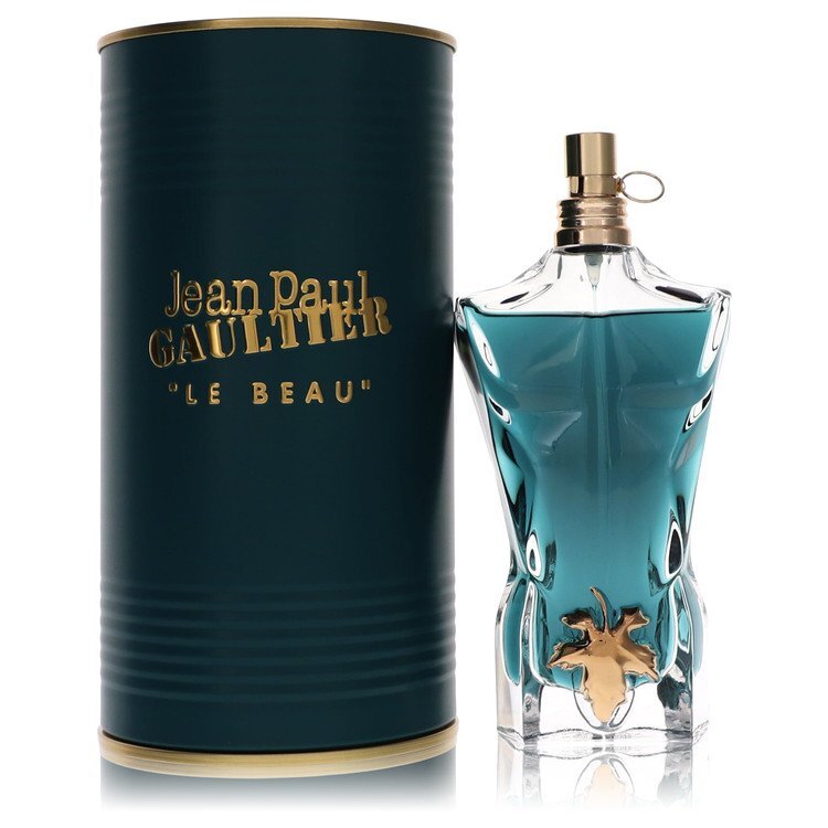 Le Beau by Jean Paul Gaultier men's Eau De Toilette spray, 4.2 oz bottle, with distinctive packaging and branding visible.