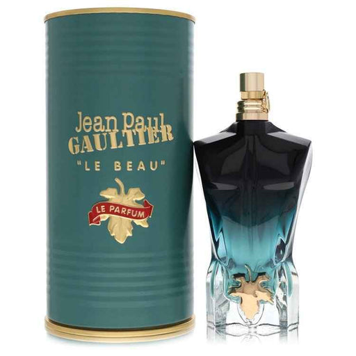 Le Beau Le Parfum by Jean Paul Gaultier Eau De Parfum Intense spray for men, 2.5 oz, with sleek bottle design.