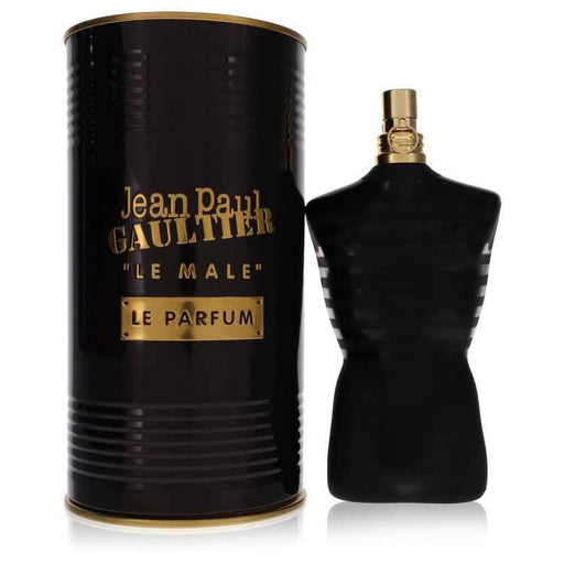 Jean Paul Gaultier Le Male Le Parfum Eau De Parfum Intense spray for men, 6.8 oz bottle with sleek design.