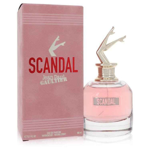 Jean Paul Gaultier Scandal Eau De Parfum Spray for Women, 2.7 oz, with the iconic perfume bottle and packaging visible.