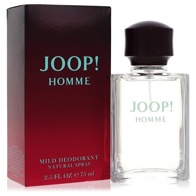 Joop! Deodorant spray for men in a 2.5 oz bottle, featuring the Joop! brand and scent.