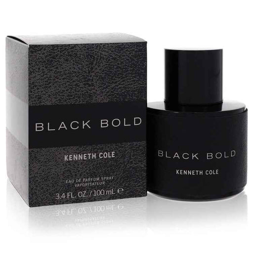 Black Bold by Kenneth Cole men's Eau De Parfum spray, 3.4 oz, featuring sleek black bottle and modern design.