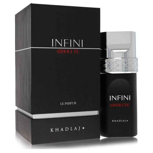 Khadlaj Infini Absolute Le Parfum eau de parfum spray for men and unisex, 3.4 oz bottle with sleek design