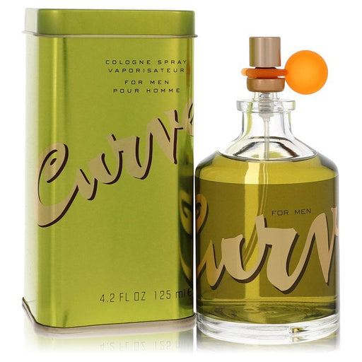 Curve by Liz Claiborne cologne spray bottle for men, 4.2 oz, featuring a sleek design and vibrant colors.