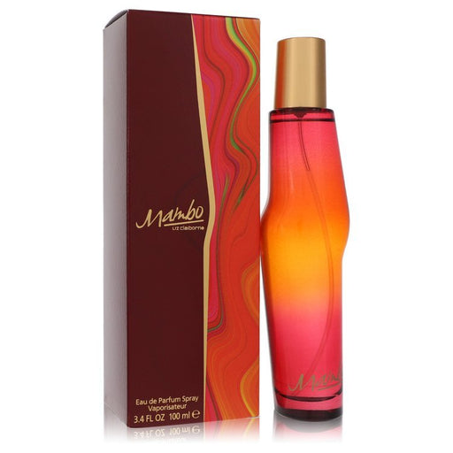 Liz Claiborne Mambo Eau De Parfum Spray 3.4 oz bottle with stylish design, perfect for women's fragrance collection.