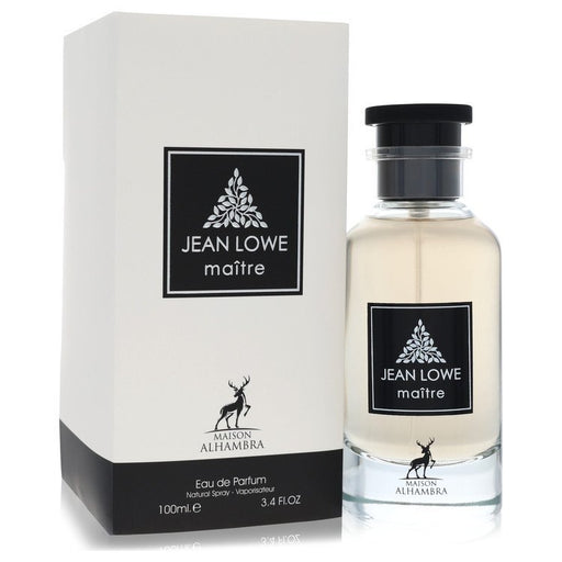 Maison Alhambra Jean Lowe Maitre Eau De Parfum Spray 3.4 oz for men and unisex, featuring a sleek bottle design.