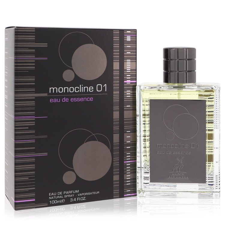 Maison Alhambra Monocline 01 Eau De Essence perfume spray, 3.4 oz, for women and men, elegant fragrance bottle.