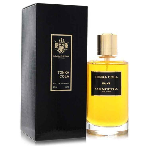 Mancera Tonka Cola Eau De Parfum Spray for Men, 4 oz bottle, featuring a warm vanilla and cola scent.