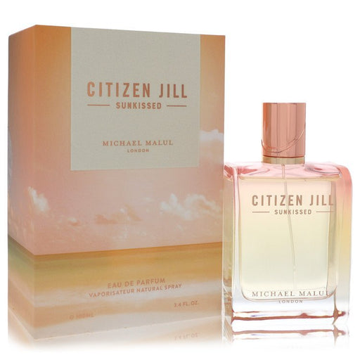 Michael Malul Citizen Jill Sunkissed Eau De Parfum spray for women, 3.4 oz bottle with floral and citrus notes.