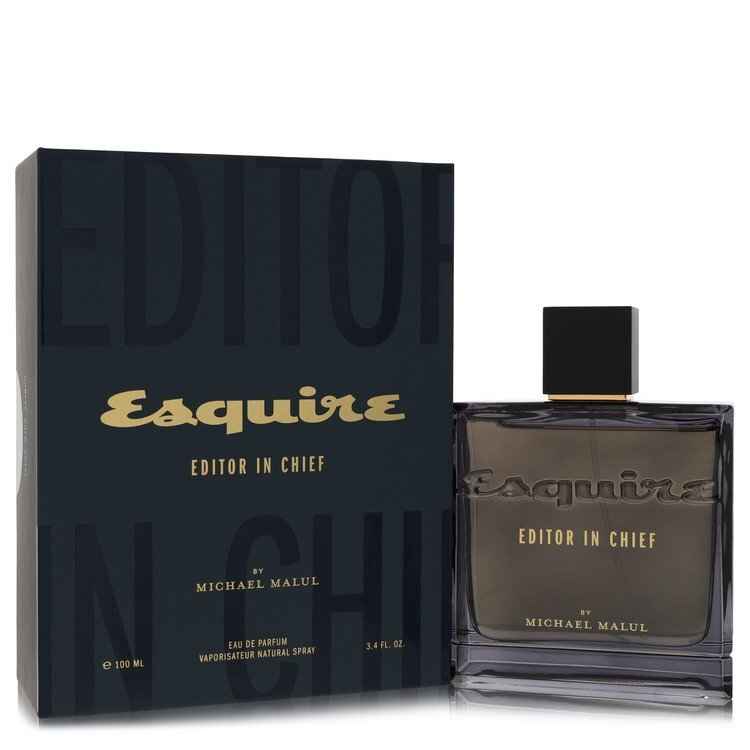 Michael Malul Esquire Editor in Chief Eau De Parfum Spray for men, 3.4 oz bottle with sleek design.