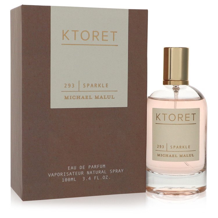 Michael Malul Ktoret 293 Sparkle Eau De Parfum spray for women, 3.4 oz bottle with a sleek design and elegant fragrance.