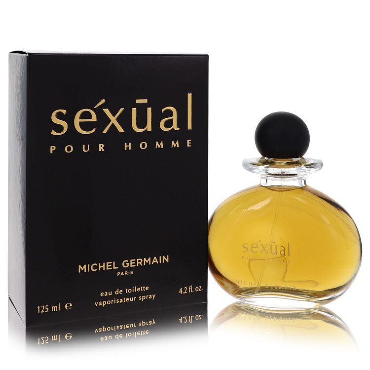 Michel Germain Sexual Eau De Toilette spray for men, 4.2 oz bottle, sleek design with the product label visible.