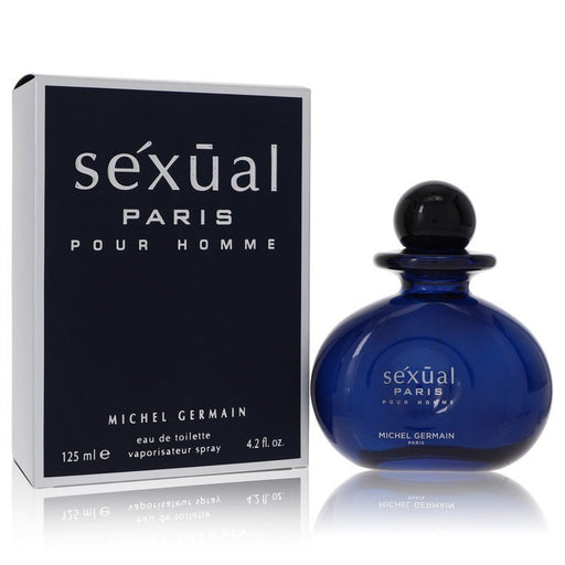 Michel Germain Sexual Paris Eau De Toilette spray for men, 4.2 oz bottle with elegant design and branding visible.
