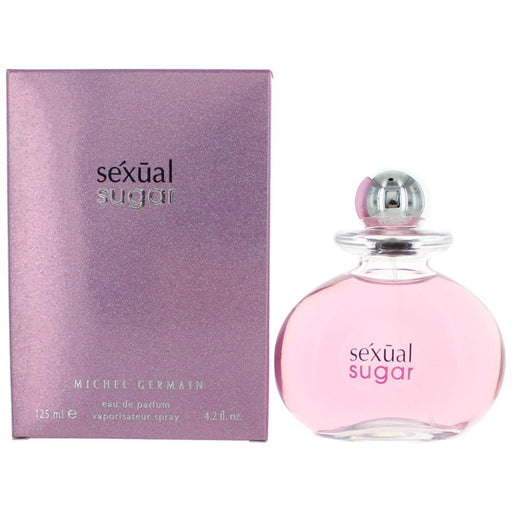 Michel Germain Sexual Sugar Eau De Parfum Spray 4.2 oz bottle with floral design, perfect for women's fragrance collection.