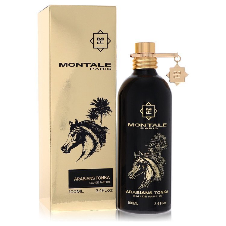 Montale Arabians Tonka Eau De Parfum Spray 3.4 oz bottle, featuring an elegant design suitable for both women and men.
