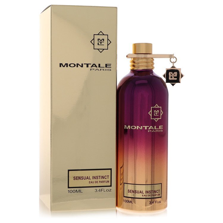 Montale Sensual Instinct Eau De Parfum Spray 3.4 oz bottle, showcasing elegant design and fragrance details for men and women.