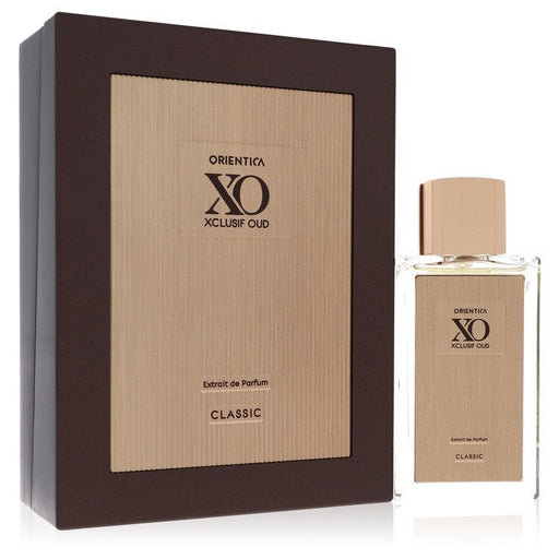 Orientica XO Xclusif Oud Classic parfum bottle, 2 oz, unisex fragrance with elegant design, representing Orientica's luxurious scent.