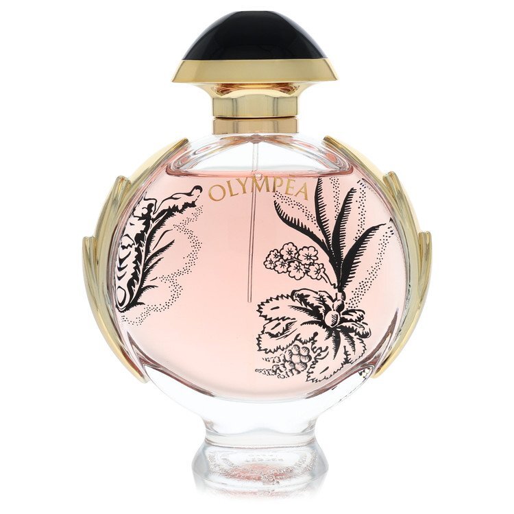 Paco Rabanne Olympea Blossom Eau de Parfum spray for women in 2.7 oz bottle, tester version, with floral fragrance and elegant design.