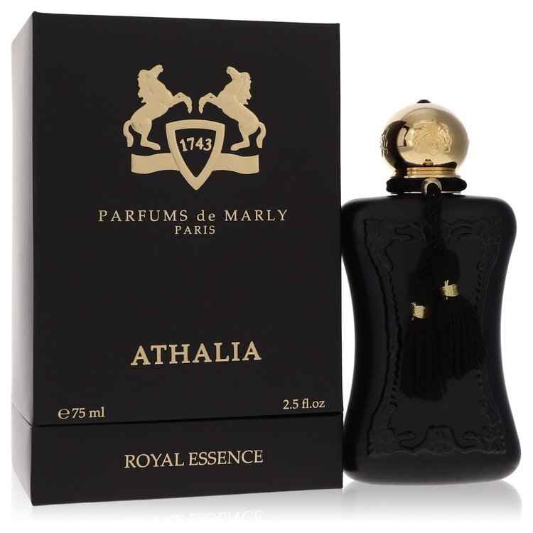 Athalia by Parfums De Marly Eau De Parfum spray for women, 2.5 oz bottle with elegant packaging and branding.