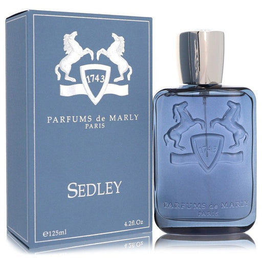 Sedley by Parfums de Marly Eau de Parfum 4.2 oz for women, elegant bottle with gold accents and floral design.
