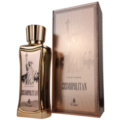 Paris Corner Emir Cosmopolitan New York unisex Eau De Parfum 3.4 oz bottle with sleek design and branding.