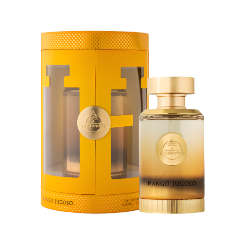 Paris Corner Mango Jugoso unisex Eau De Parfum 3.4 oz bottle, sleek design and vibrant mango scent visible in the image.