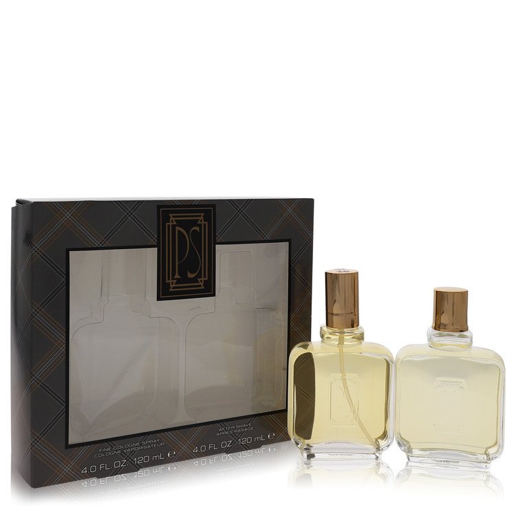 Paul Sebastian men's gift set includes cologne and grooming items in a branded box, perfect for gifting.