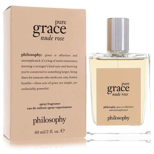 Pure Grace Nude Rose by Philosophy Eau de Toilette spray for women, 2 oz, featuring a floral fragrance with soft rose notes.