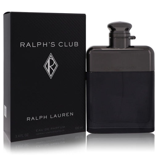 Ralph Lauren Ralph's Club Eau de Parfum spray for men, 3.4 oz, featuring a sleek bottle with a classic design.