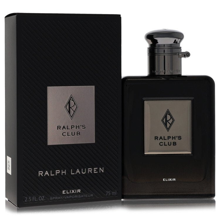 Ralph's Club Elixir by Ralph Lauren men's eau de parfum spray 2.5 oz bottle with sleek black and gold design.