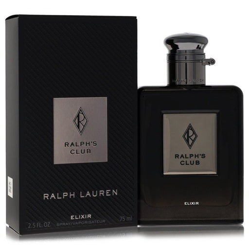 Ralph's Club Elixir by Ralph Lauren men's eau de parfum spray 2.5 oz bottle with sleek black and gold design.