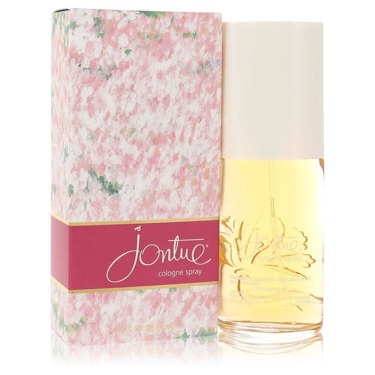 Jontue by Revlon cologne spray 2.3 oz for women, featuring a sleek bottle with floral design and elegant label.