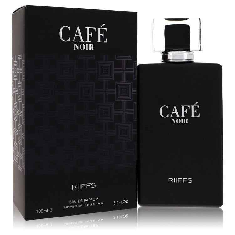 Riiffs Café Noire Eau de Parfum Spray for Men, 3.4 oz, featuring a dark, sophisticated fragrance bottle.