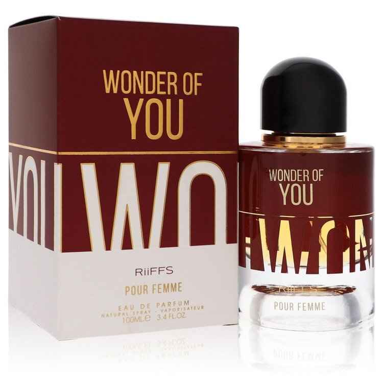 Riiffs Wonder of You Eau De Parfum spray for women, 3.4 oz bottle, elegant fragrance with floral and citrus notes.