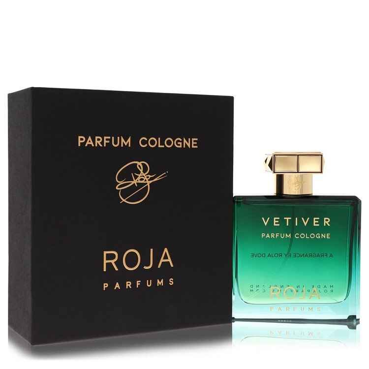 Roja Parfums Vetiver cologne spray for men, 3.4 oz bottle, elegant packaging with a minimalist design.