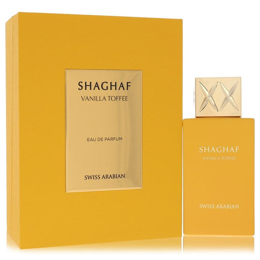 Swiss Arabian Shaghaf Vanilla Toffee Eau De Parfum spray 2.5 oz, unisex fragrance with vanilla and toffee notes.