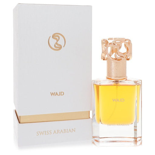 Wajd by Swiss Arabian Eau De Parfum Spray 1.7 oz bottle for men and women with elegant design and fragrance details.