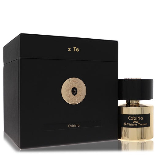 Tiziana Terenzi Cabiria unisex extrait de parfum spray bottle, 3.4 oz, with elegant packaging and fragrance details visible.